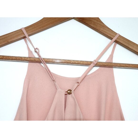 WAYF Womens Pink Sleeveless Halter Bodysuit Size M Adjustable Straps Coquette - Picture 3 of 8